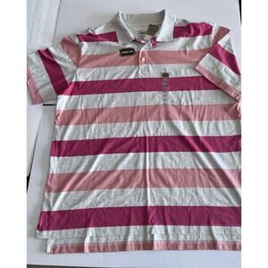 Foundry Polo Shirt Men's 2XL Striped Stretch Golf Casual Short Sleeves NWT